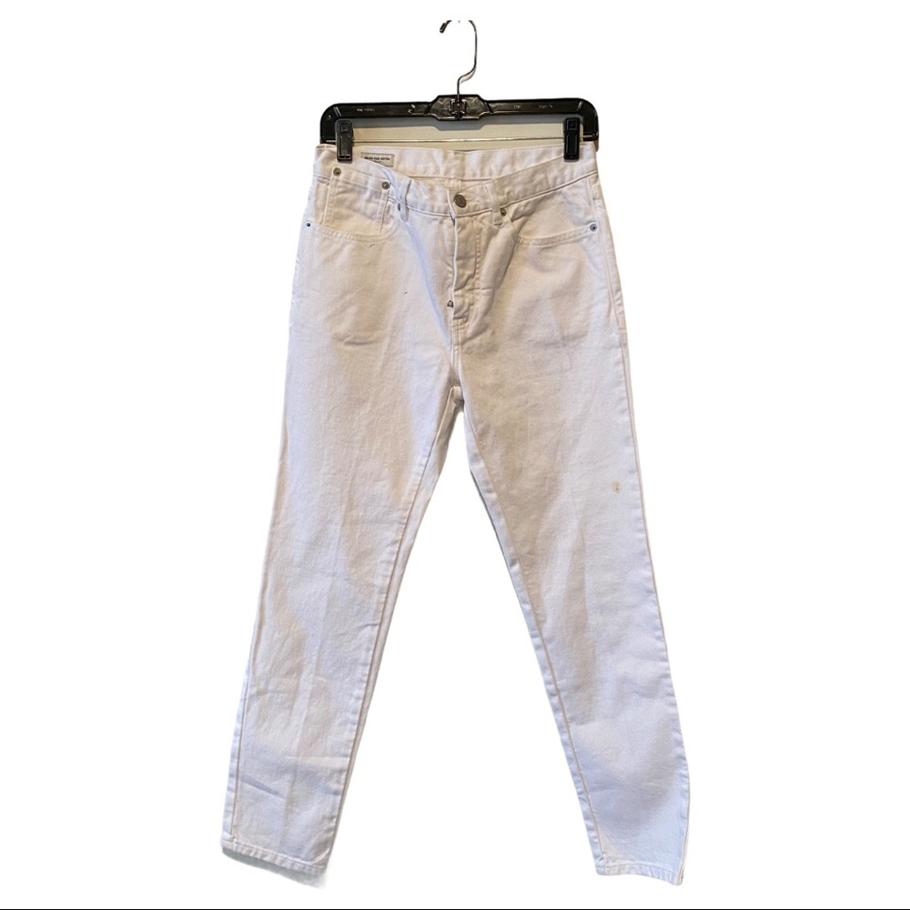 Dries Van Noten button  straight leg high waist denim mom jeans